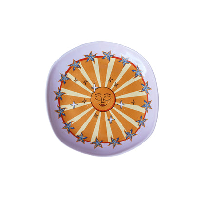 Serving Plate Lilac Sun with Stars