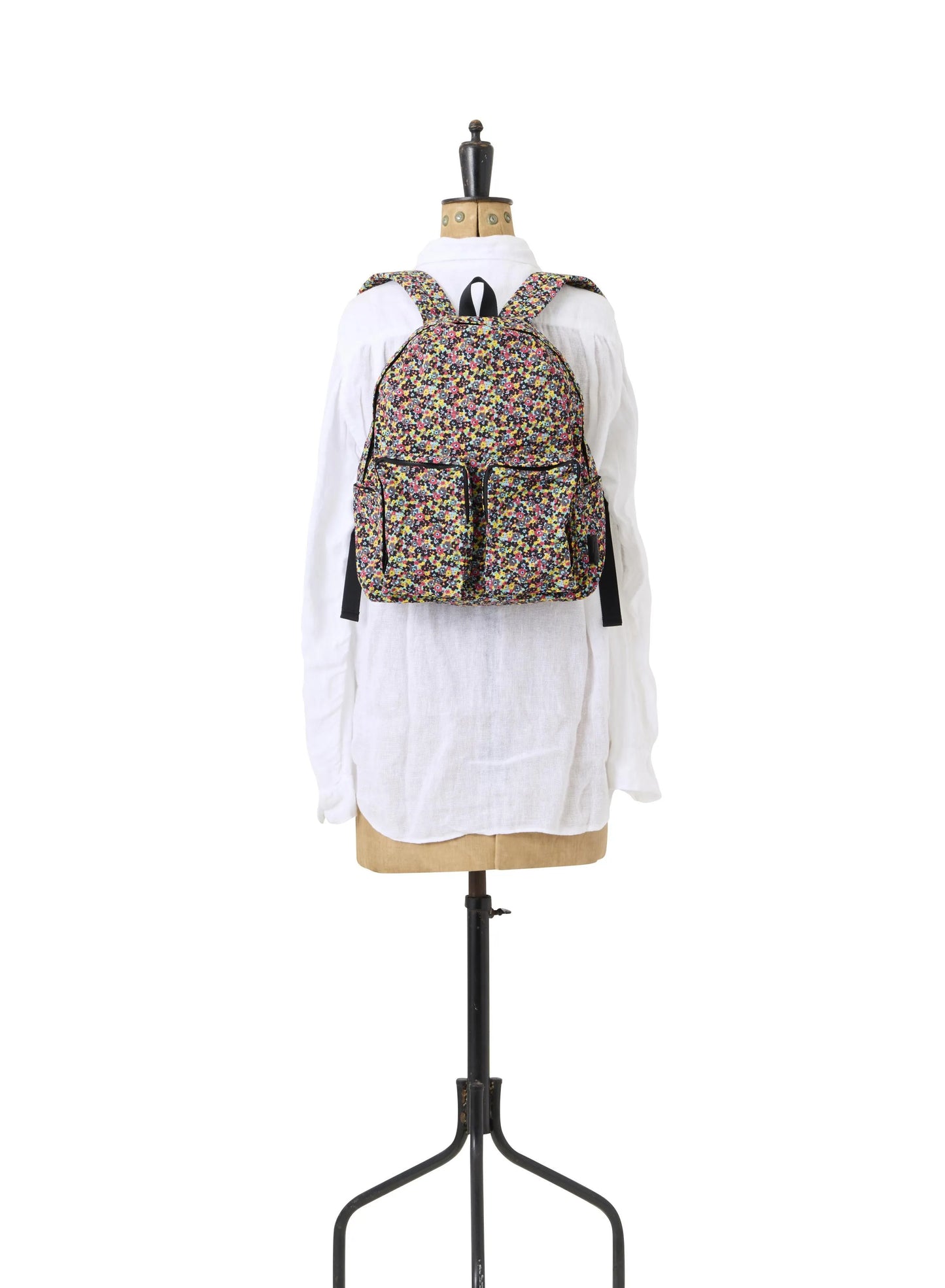 Nylon Flower Backpack - S
