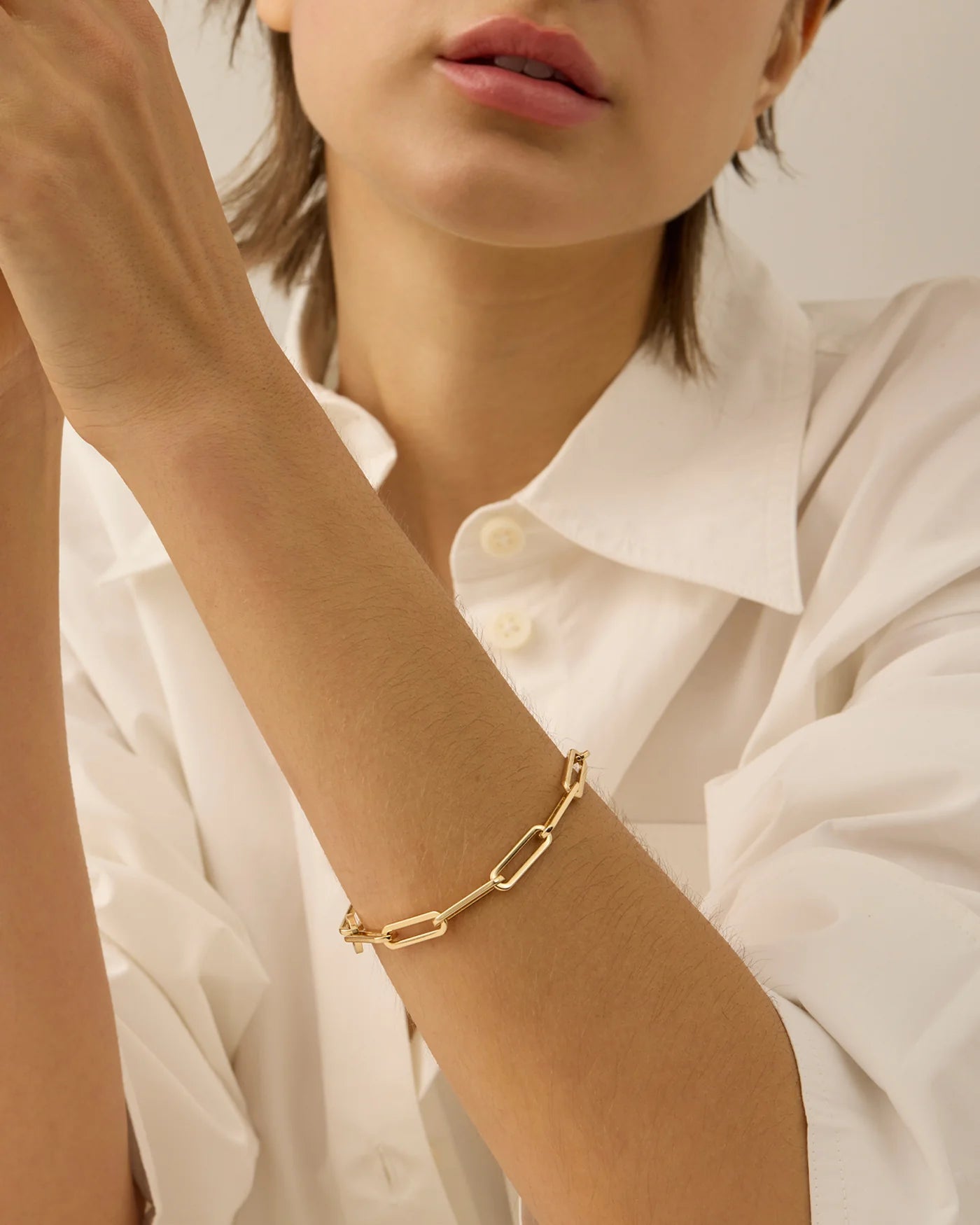 Andi Slim Bracelet High Polish Gold