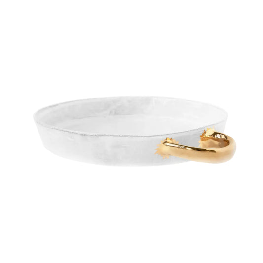 Round Sacai Platter - Golden Handle