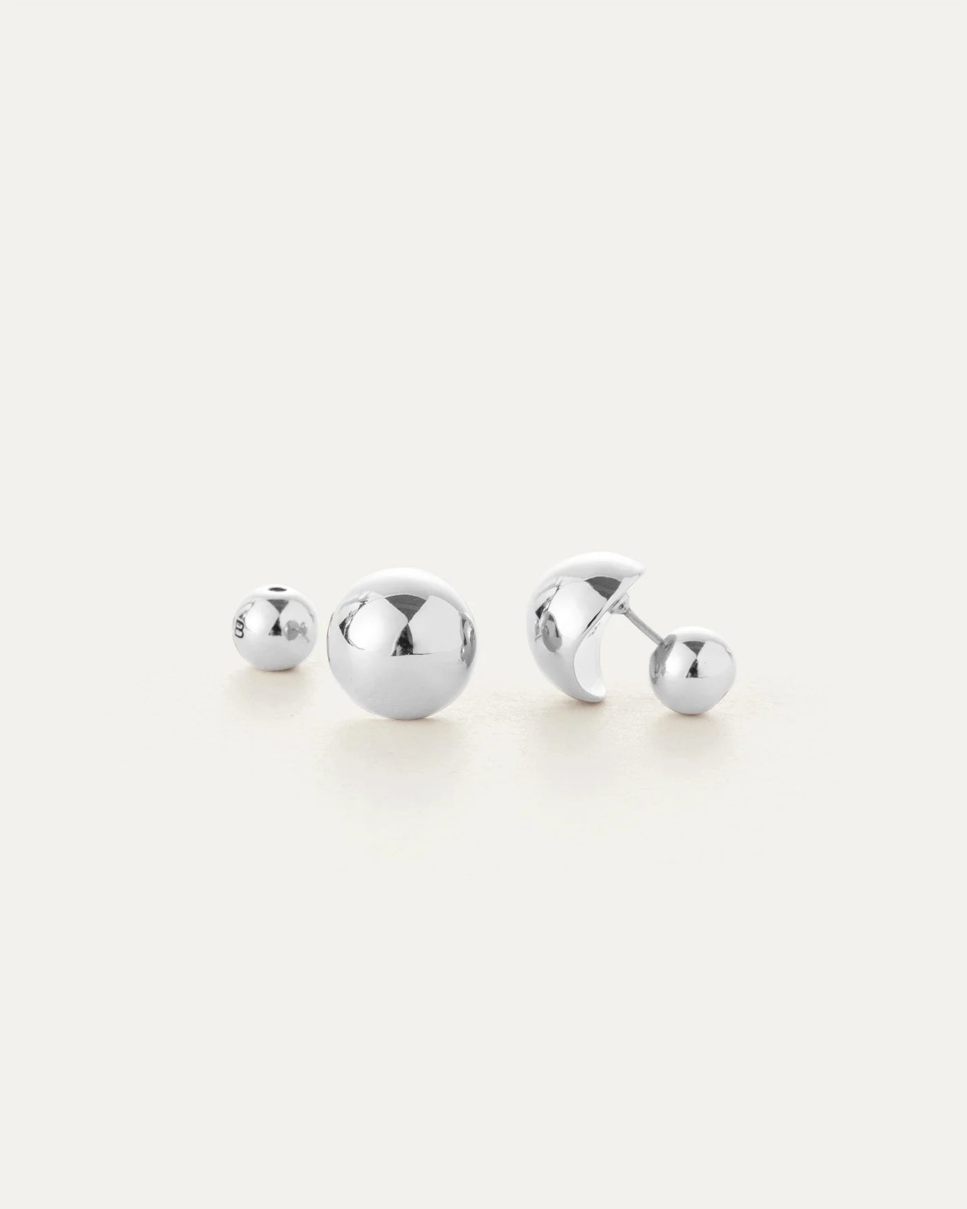 Aurora Studs High Polish Silver