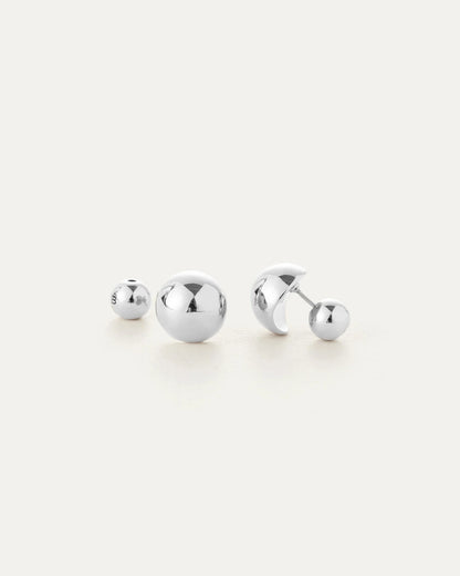 Aurora Studs High Polish Silver