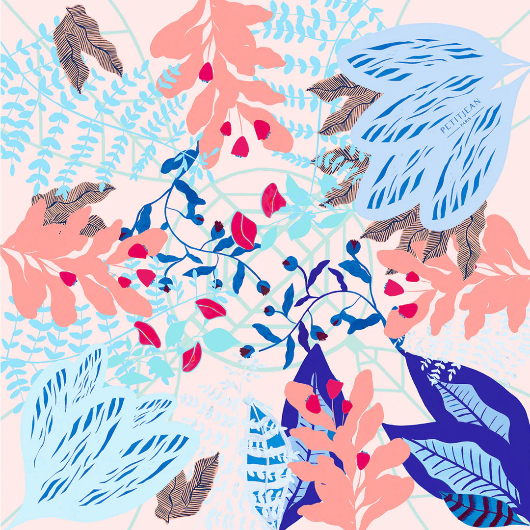 Silk Carre Scarf 29" Auteuil February - 75cm x 75cm