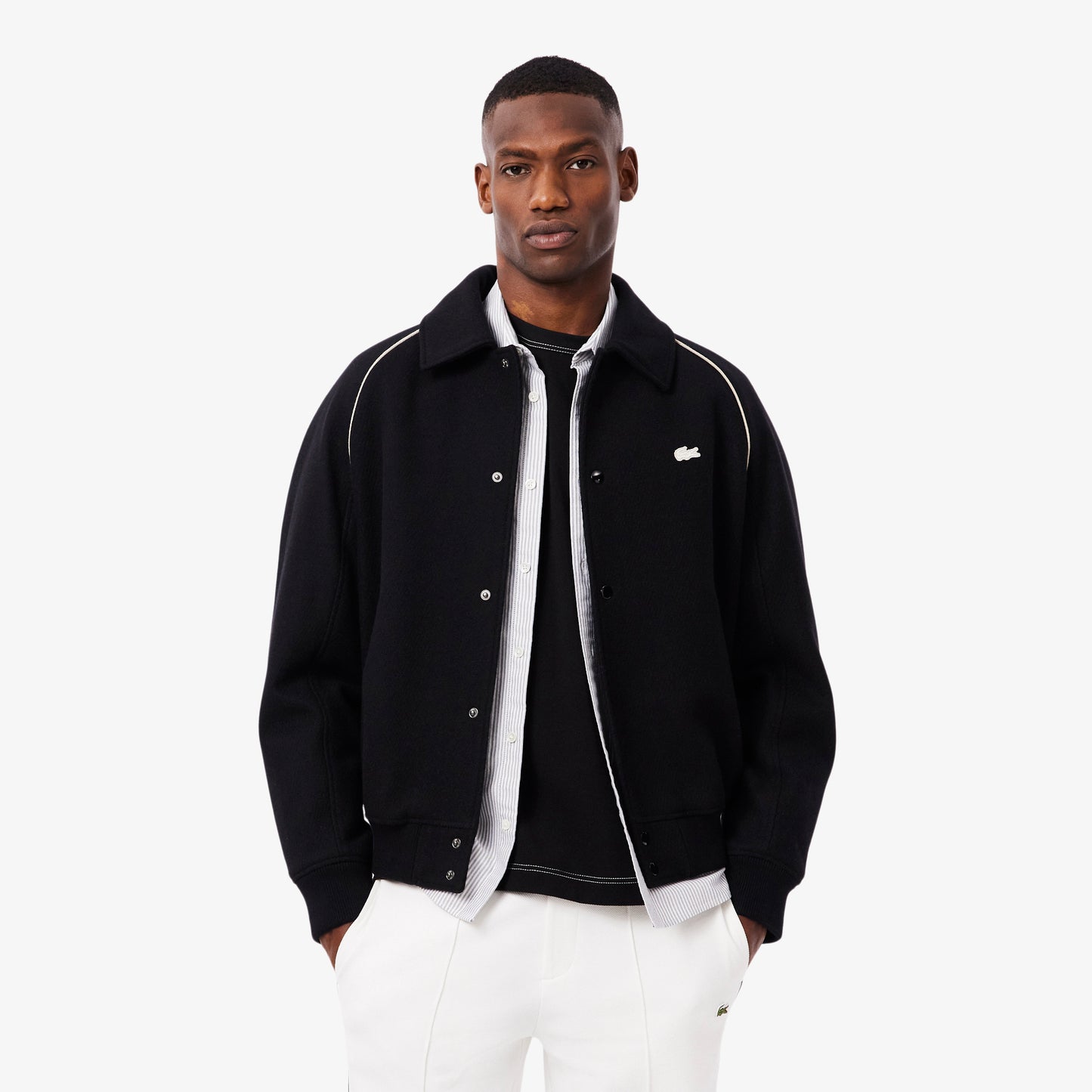 Wool Jacket With Back Logo