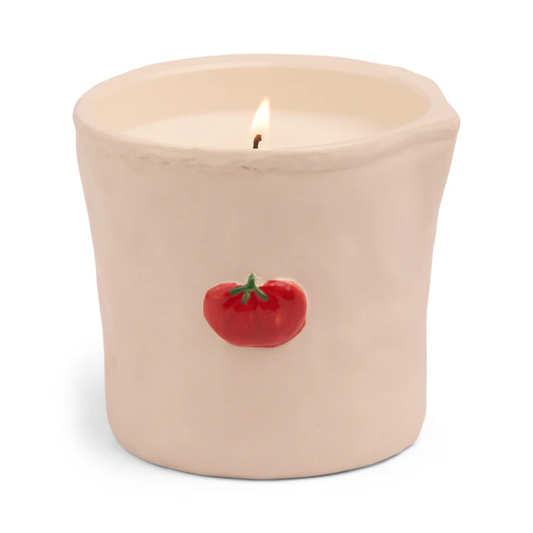 Bistro Tomato Embossed Ceramic Candle Heirloom Tomato Boxed