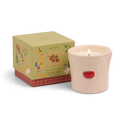 Bistro Tomato Embossed Ceramic Candle Heirloom Tomato Boxed