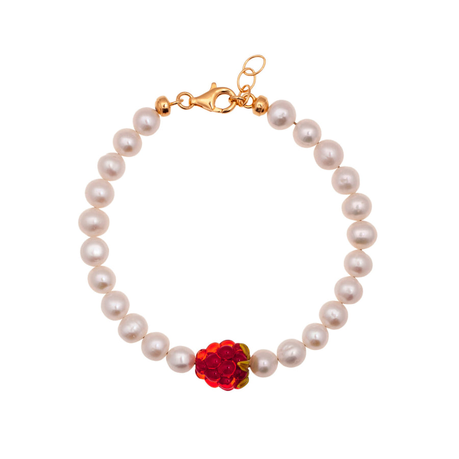 Pearl and Raspberry Bracelet