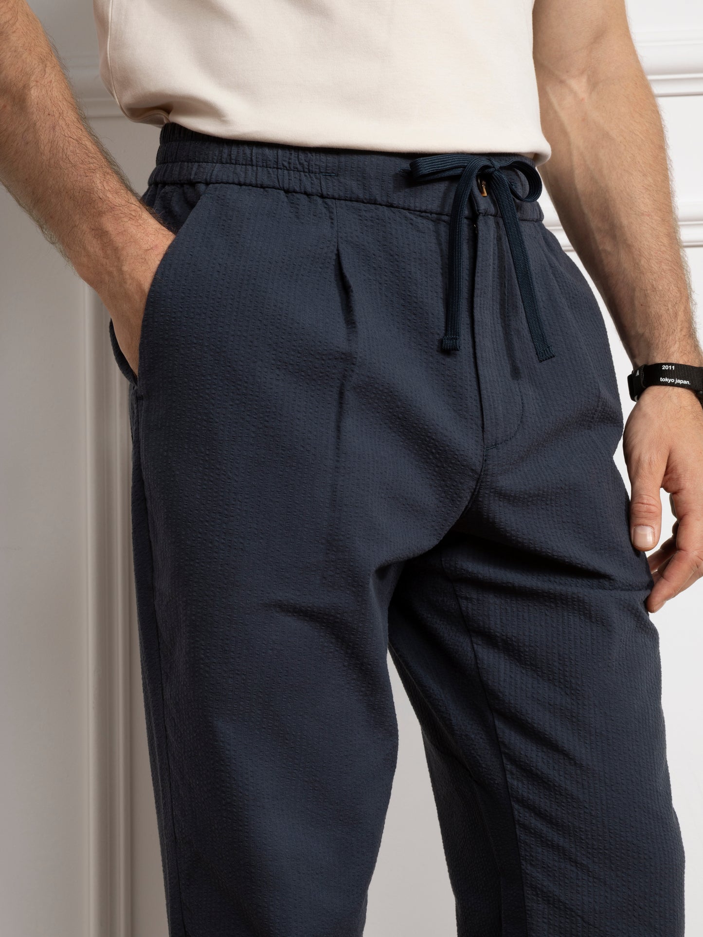 Wayne Seersucker Trousers