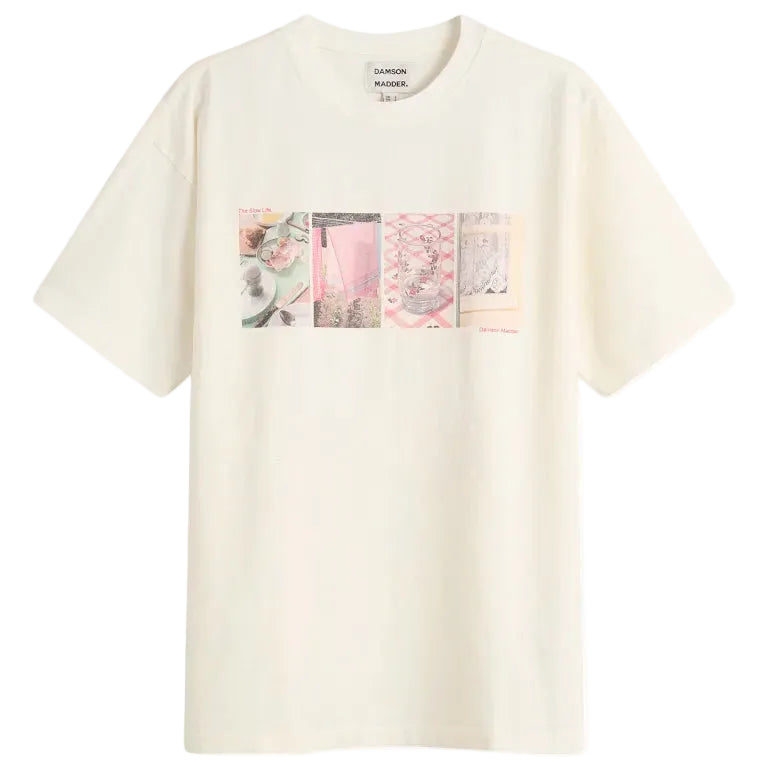 Slow Life Crossword Graphic Tee-Ecru