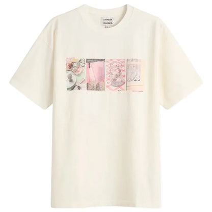 Slow Life Crossword Graphic Tee-Ecru