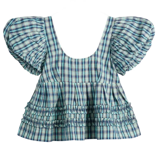 Summer Joy Blouse-Tomboy Check