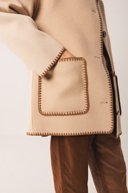 EMBROIDERED WOOL COAT