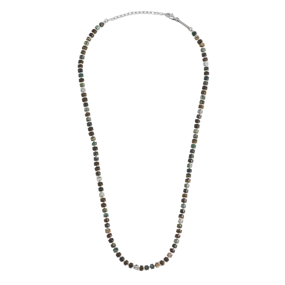 Mixed Green Gemstone Rondelle Necklace