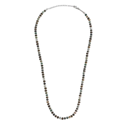 Mixed Green Gemstone Rondelle Necklace