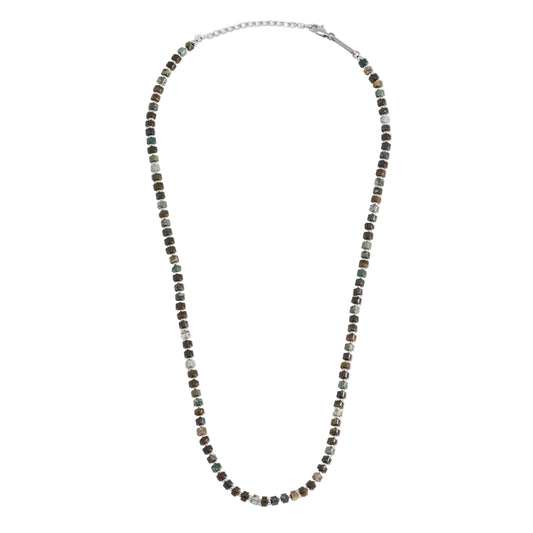 Mixed Green Gemstone Rondelle Necklace