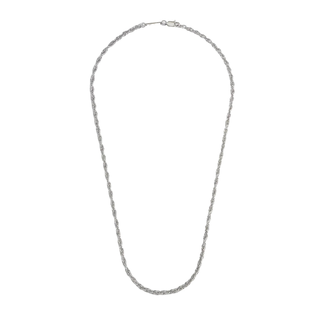 Rope Chain Necklace - Steel Finish