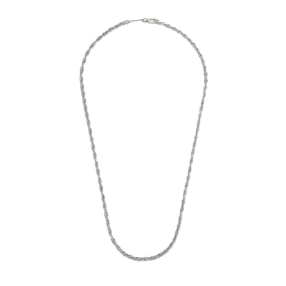 Rope Chain Necklace - Steel Finish