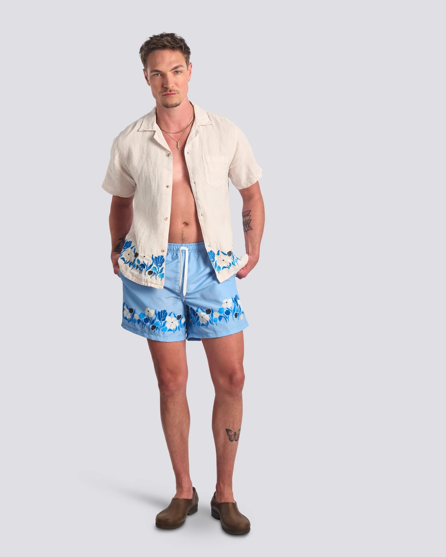 Pearl Lawn Linen Camp Shirt