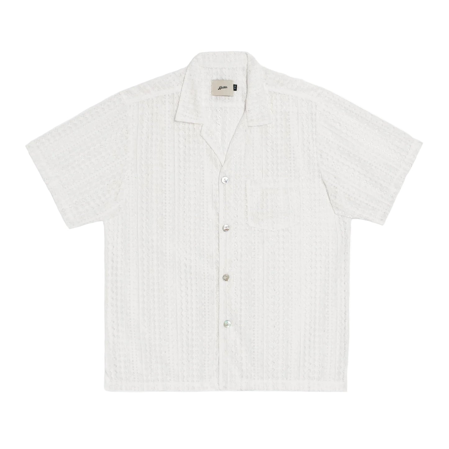 White Gonzo Lace Camp Shirt