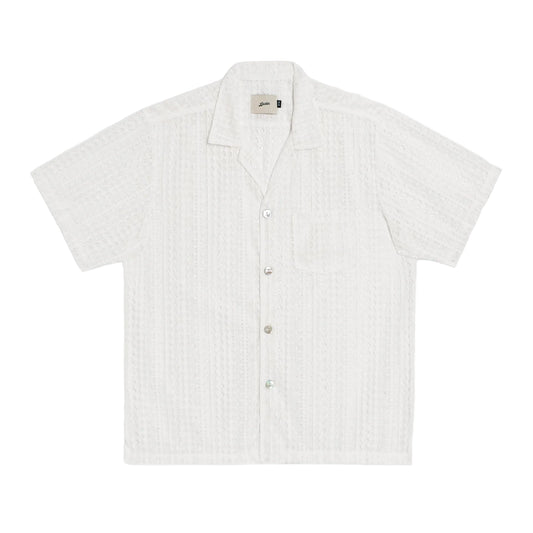 White Gonzo Lace Camp Shirt