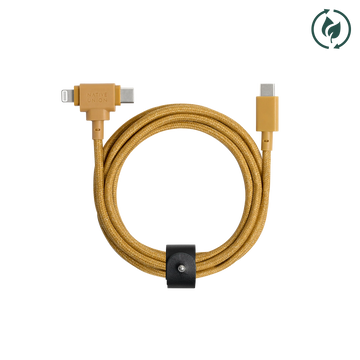 Belt Cable Duo 1.5m (USB-C to USB-C & Lightning) Kraft
