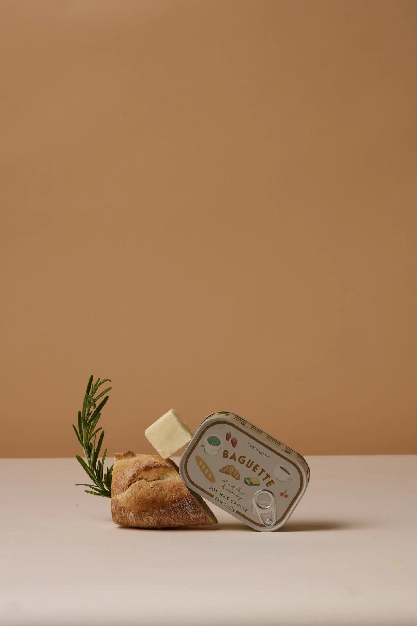 Bistro 4.5oz/127G French Baguette Printed Tin Candle - Rosemary Thyme