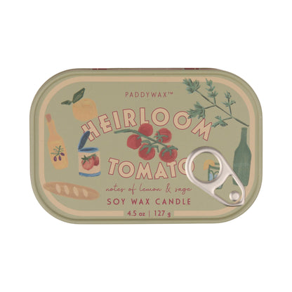 Bistro 4.5oz/127G Tomato Printed Tin Candle - Heirloom Tomato
