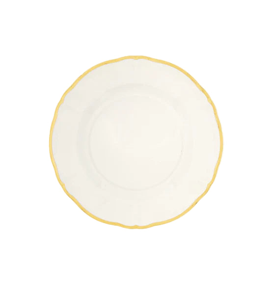 Rnd Platter Cm.32,5 Ivory Golden Rim