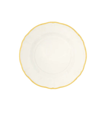 Rnd Platter Cm.32,5 Ivory Golden Rim