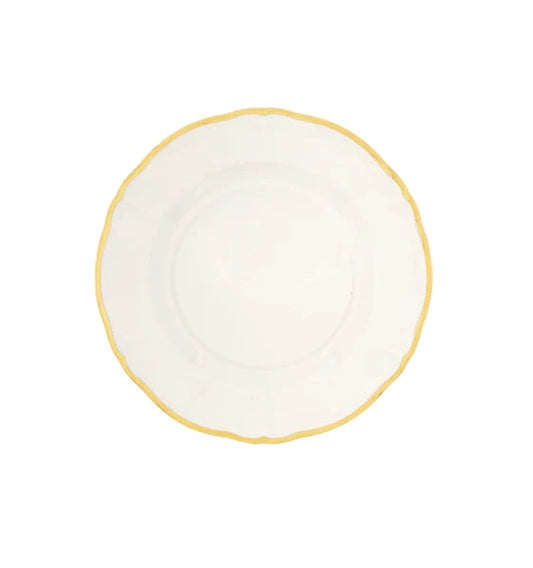 Rnd Platter Cm.32,5 Ivory Golden Rim