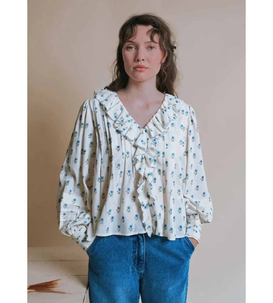 Blouse Khadi Volant