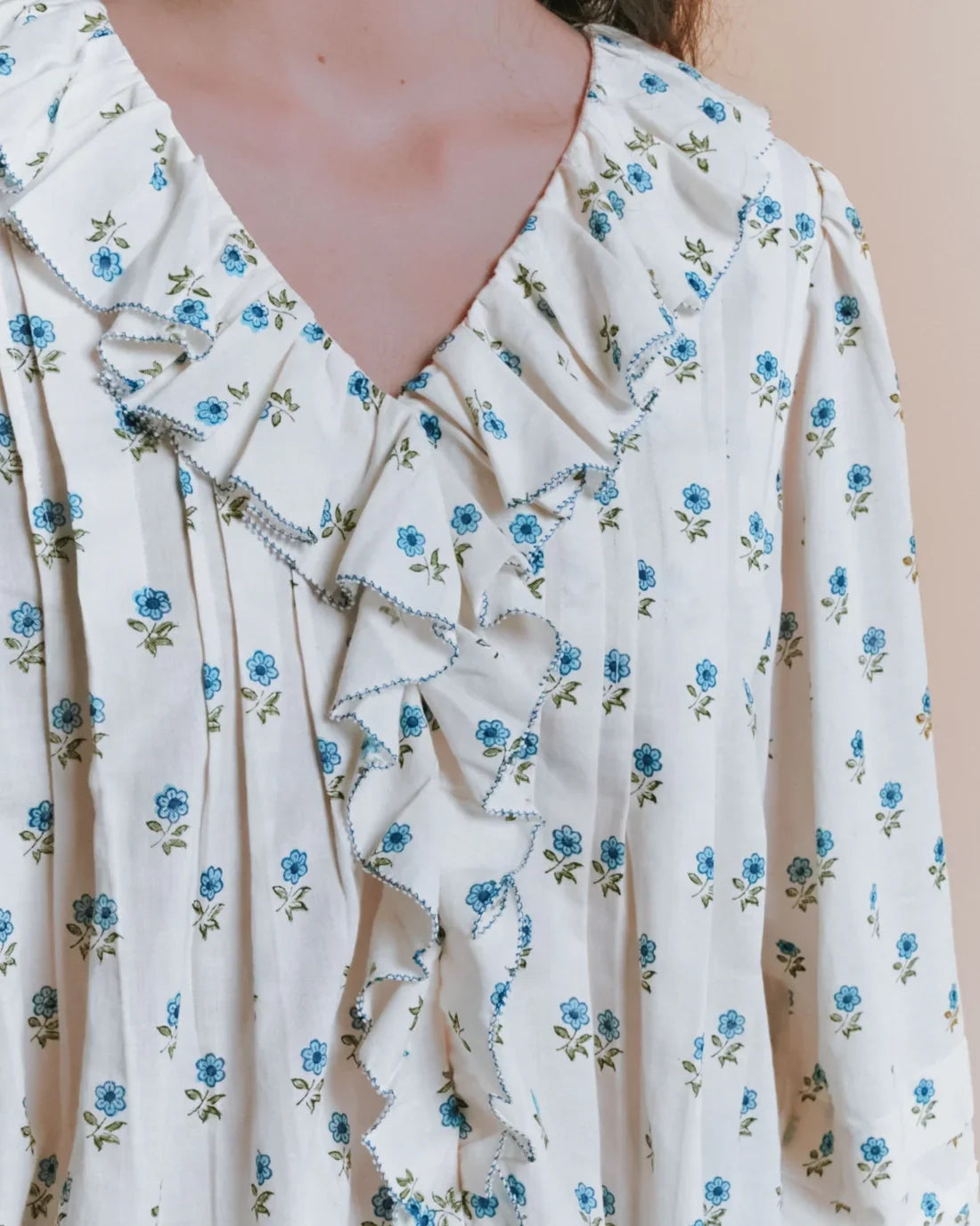 Blouse Khadi Volant