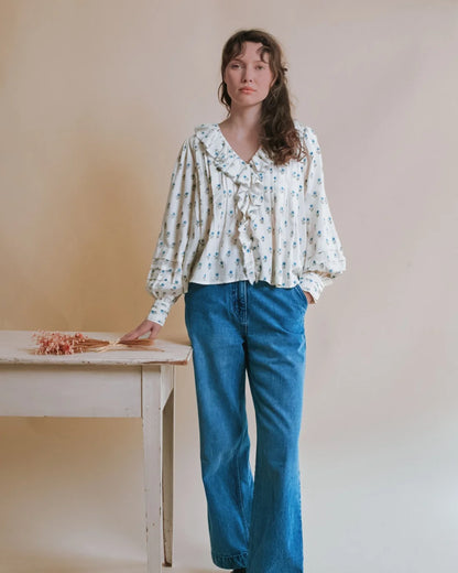 Blouse Khadi Volant