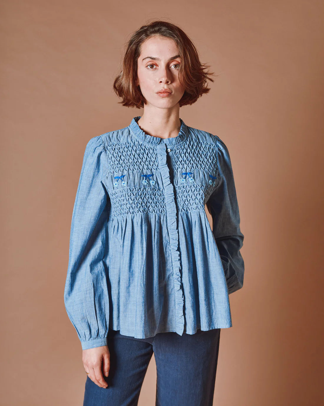 Blouse Smocks Chambray