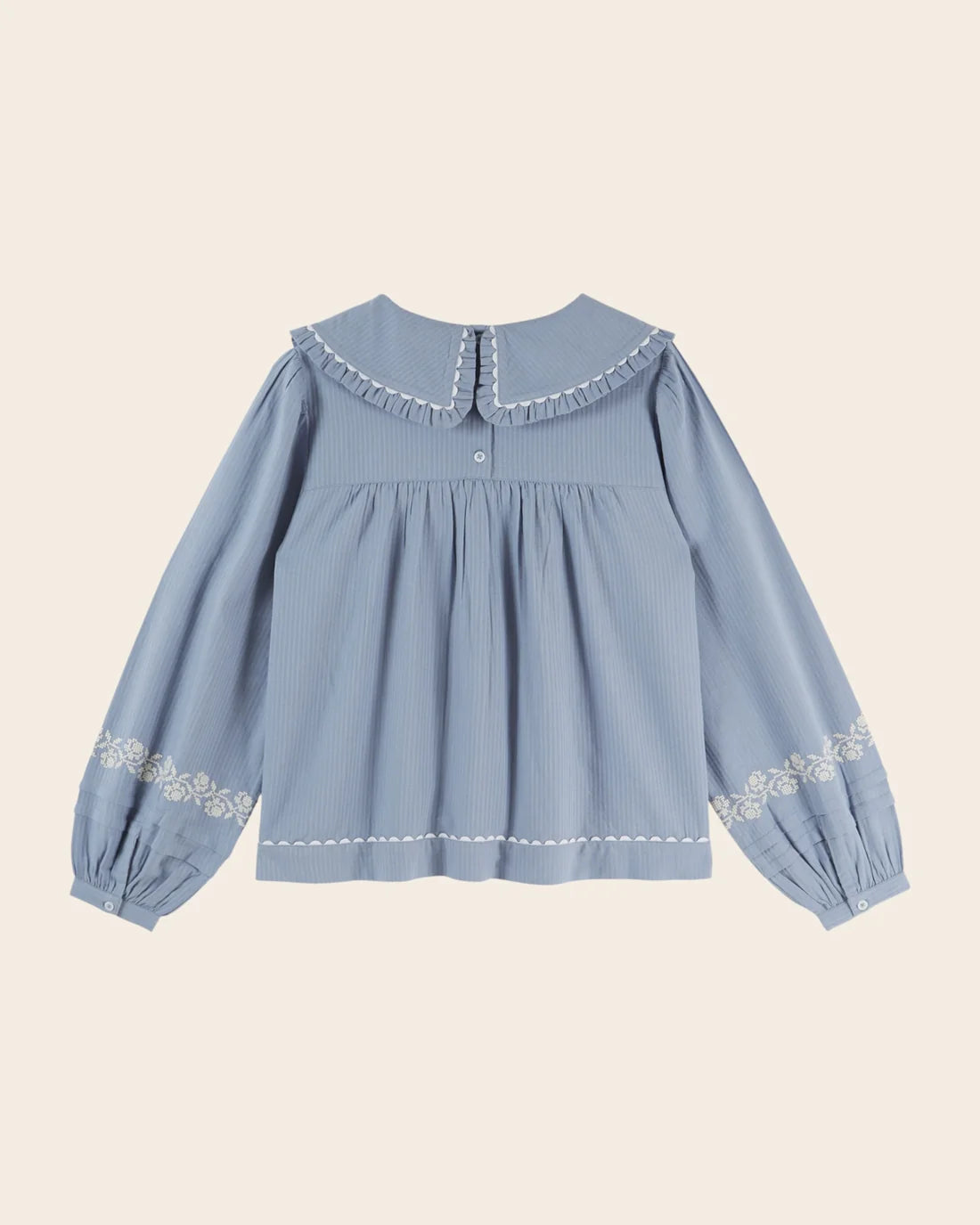 Blouse Uni Brodee Plissee