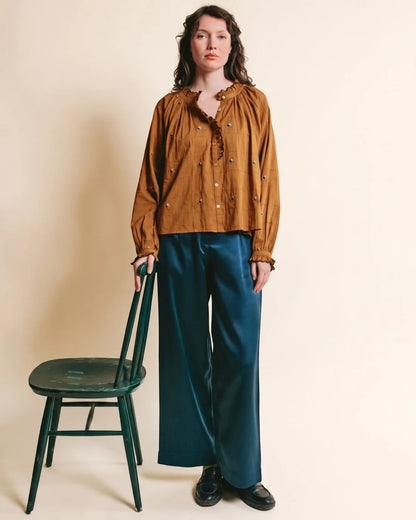 Blouse Vintage Broderie Main