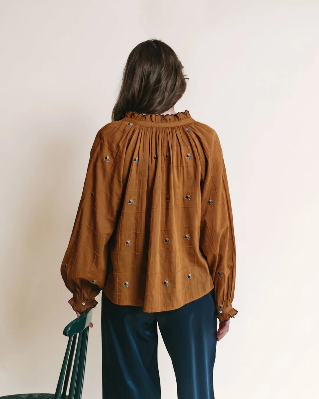 Blouse Vintage Broderie Main