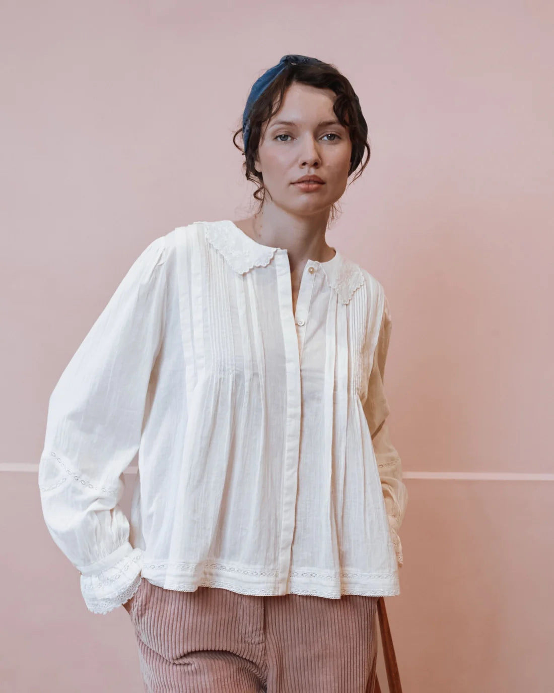 Blouse Vintage Petit Col
