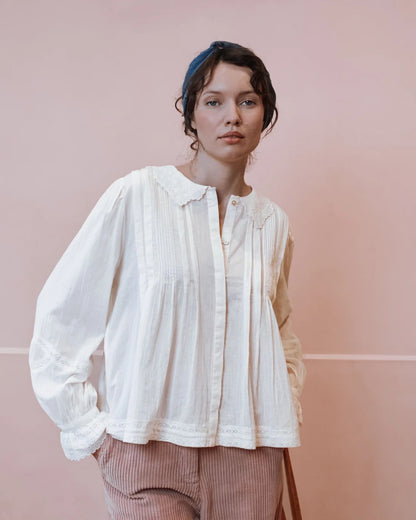 Blouse Vintage Petit Col