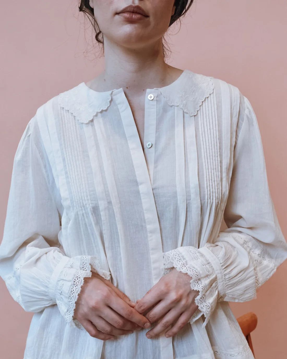 Blouse Vintage Petit Col