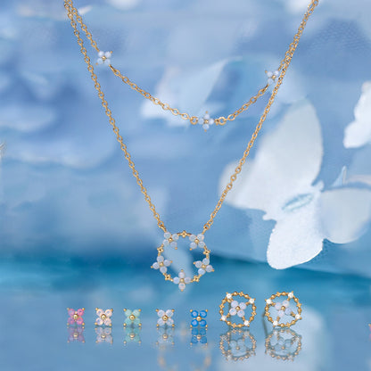 Blue Blossom Love Necklace