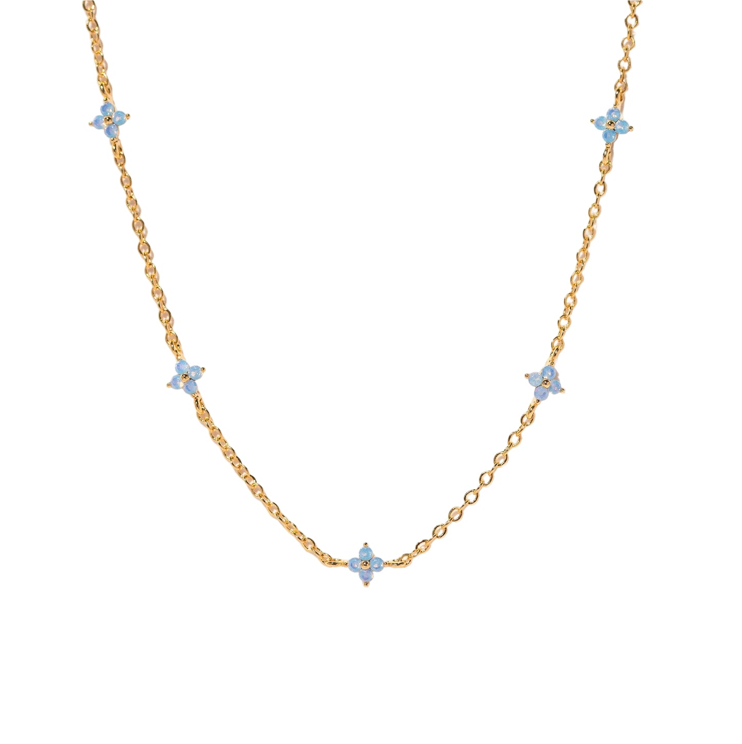 Blue Blossom Love Necklace