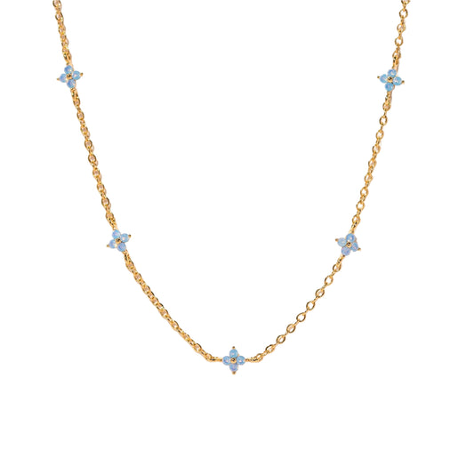 Blue Blossom Love Necklace