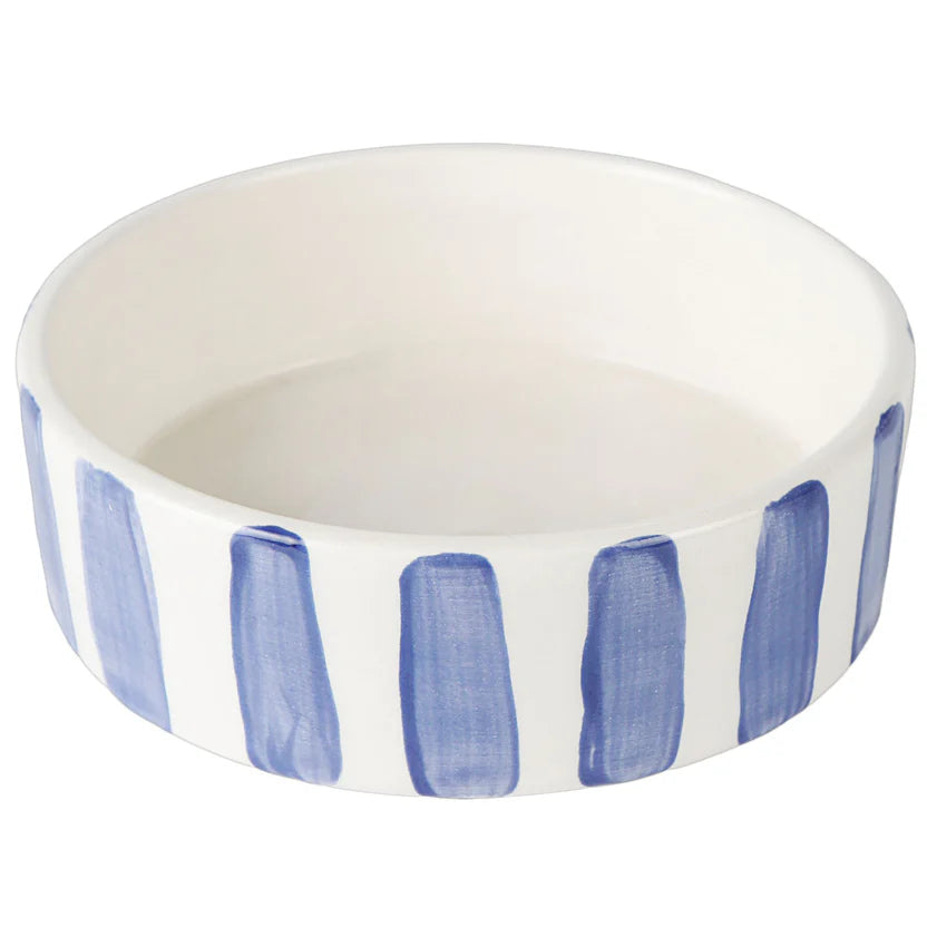 Blue Stripes Pet Bowl Medium