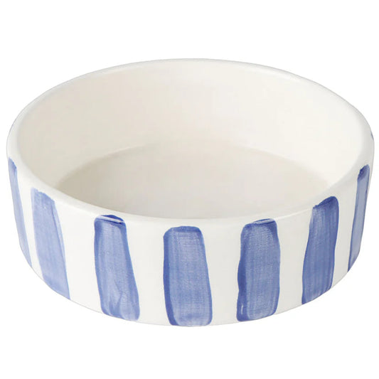 Blue Stripes Pet Bowl Medium