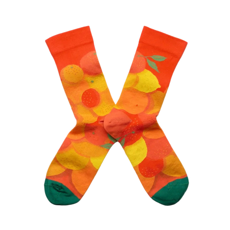Chaussette Agrumes Vermillon