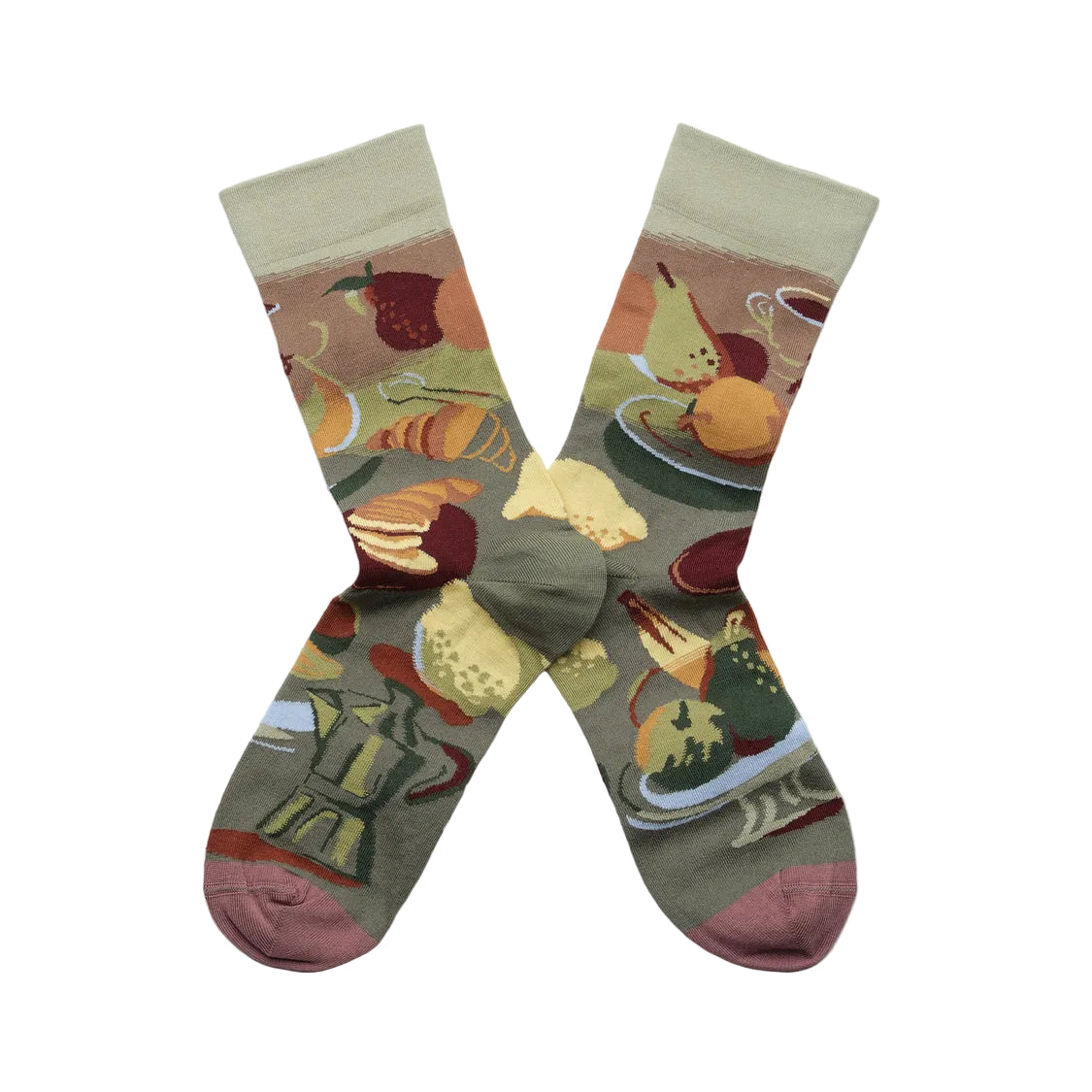 Chaussettes Brunch Vert De Gris