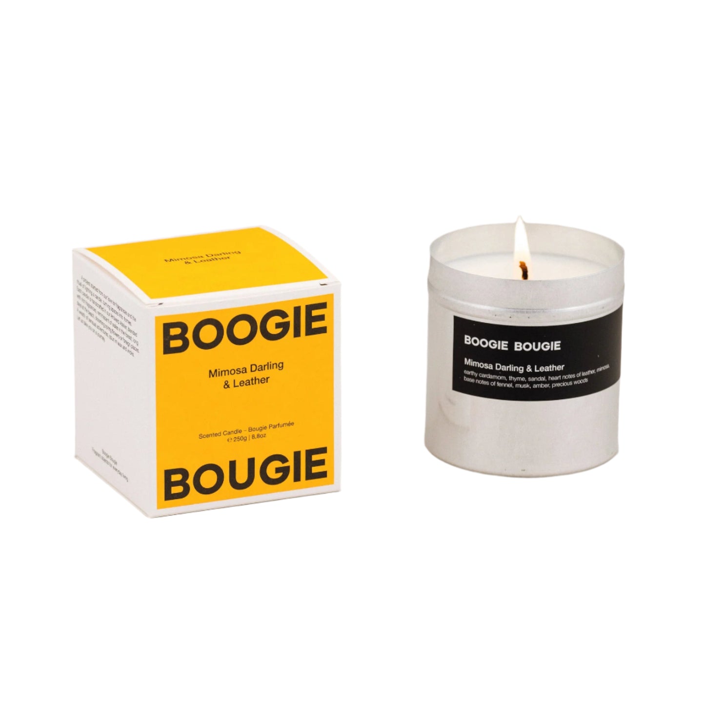 Scented Candle - Mimosa Darling & Leather 250g