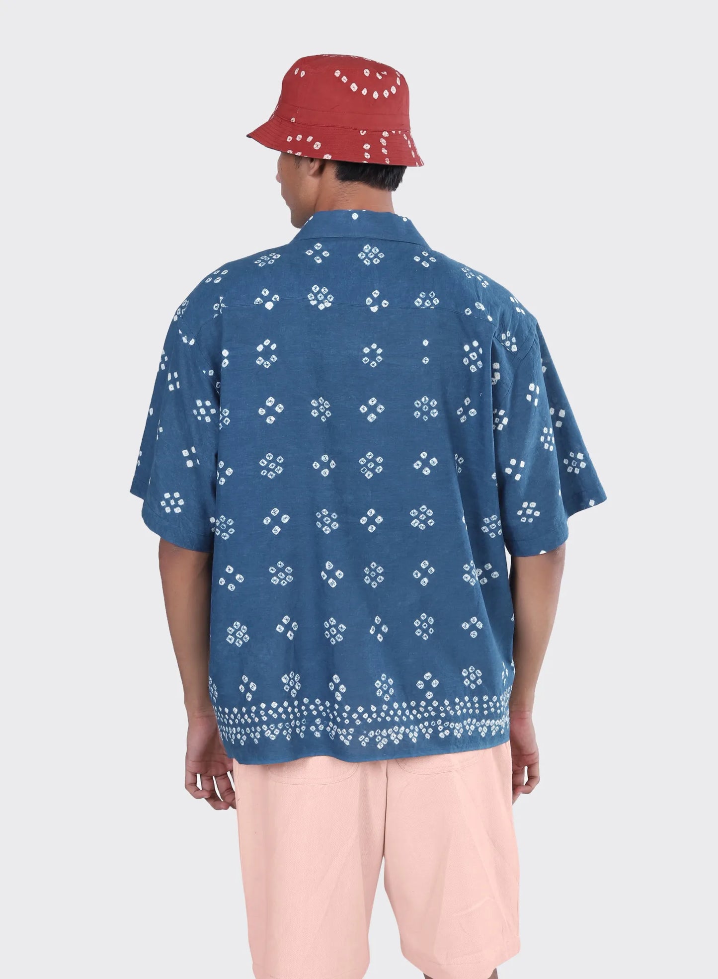 Boxy Oversized Vintage Camp Collar Shirt