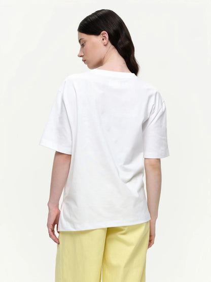 Button Front Gathered Tee